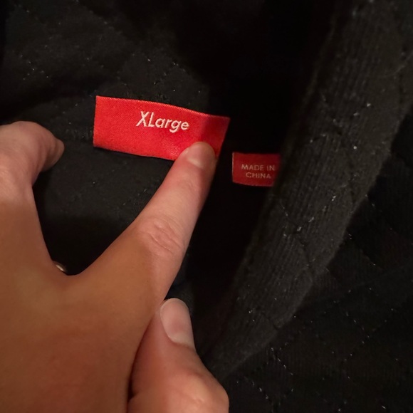 COPY - Supreme Quilted Black Hoodie - Picture 4 of 5